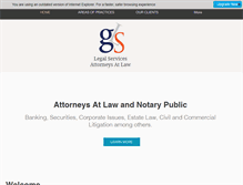 Tablet Screenshot of glslegalservices.com